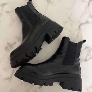 Zara Black lug boots